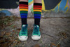 Rainbow sports socks worn by LGBTQ individuals expressing freedom