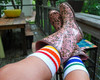 i love when my rain boots compliment my pride socks