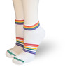 no matter the workout, we have your feet covered in pride with our moisture wicking rainbow athletic socks.