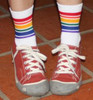 Breathable rainbow ankle socks for LGBTQ+ runners and gym-goers