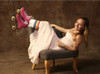 Unisex tube socks with rainbow stripes perfect for queer street style