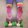 moxi roller skates and pride socks are a match made in heaven.