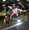 sky brown pro skater skating in her rainbow pride socks