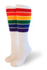 retro rainbow big stripes tube socks