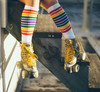 hanging out in my retro pride socks and my moxi skates
