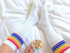 of course you eat lucky charms and wear pride socks in bed