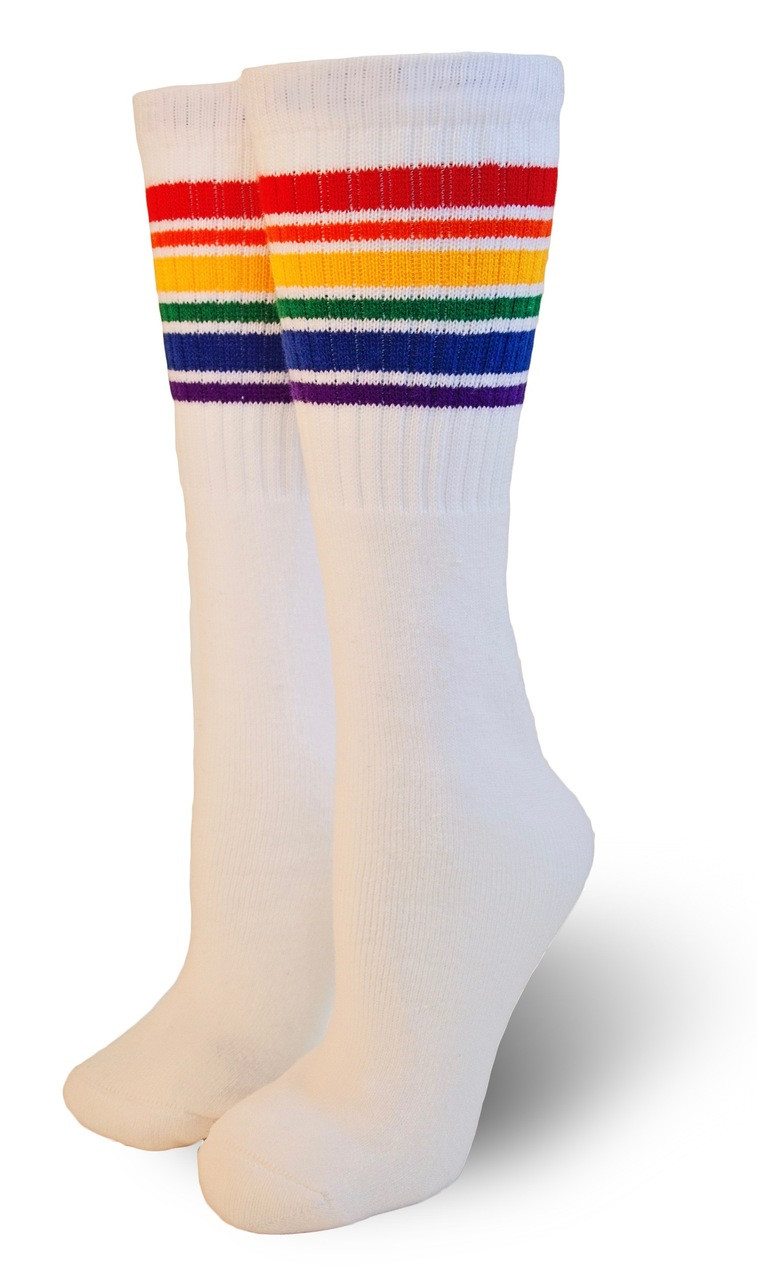 Kids Rainbow Striped Socks, Kids Fun Socks