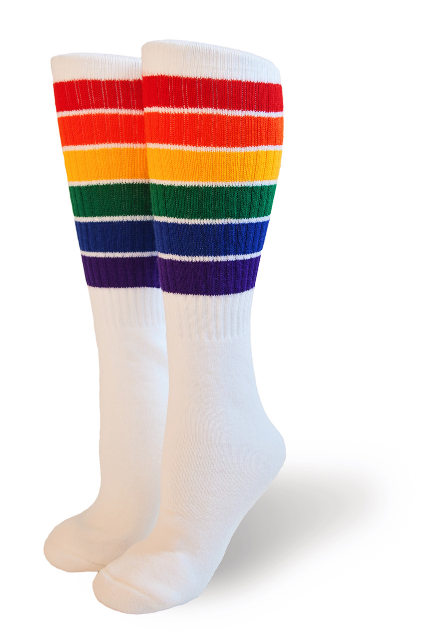 Unisex Novelty Socks  Rainbow Tube Socks for Men and Women