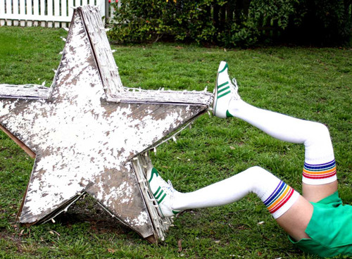 Rainbow thigh-high socks for bold LGBTQ+ fashion and pride expression Rainbow thigh-high socks for bold LGBTQ+ fashion and pride expression