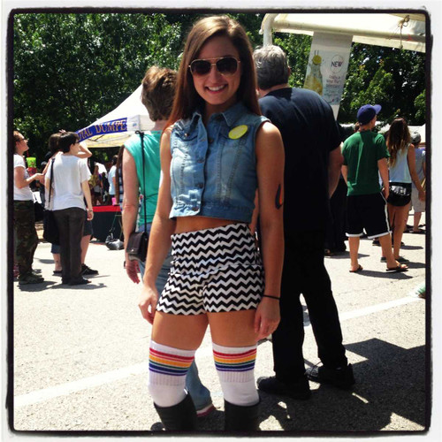 LGBTQ+ thigh-high socks for fierce, colorful, inclusive self-expression LGBTQ+ thigh-high socks for fierce, colorful, inclusive self-expression