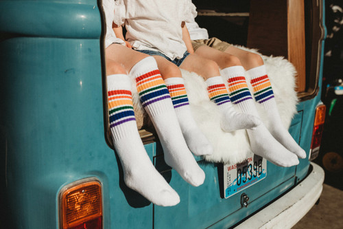 Rainbow Socks Casual Socks and Funny Gift Ideas for Men, Women, Kids