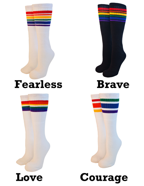 Rainbow Striped Socks  Rainbow Tube Socks For Everyone