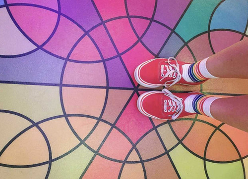 Low cut pride socks with rainbow stripes for bold, active lifestyles