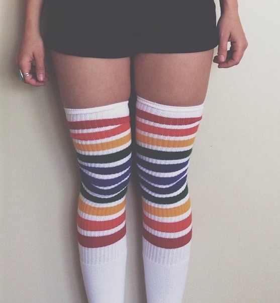 Rainbow Striped Thigh Highs, Made for Everyone