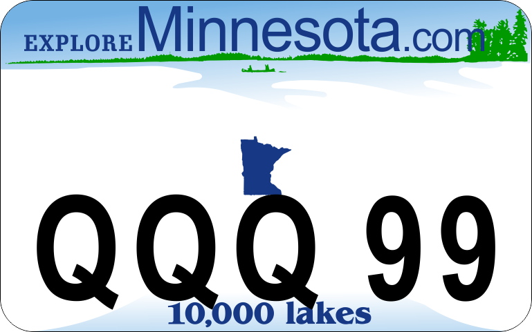 Wisconsin or Minnesota ATV or UTV License Plate Digital Crayon