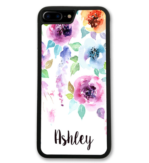 Floral Chevrons iPhone Case - Flowers Monogrammed