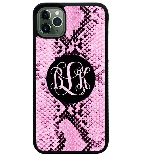 Pink Snake Skin iPhone 12 Case