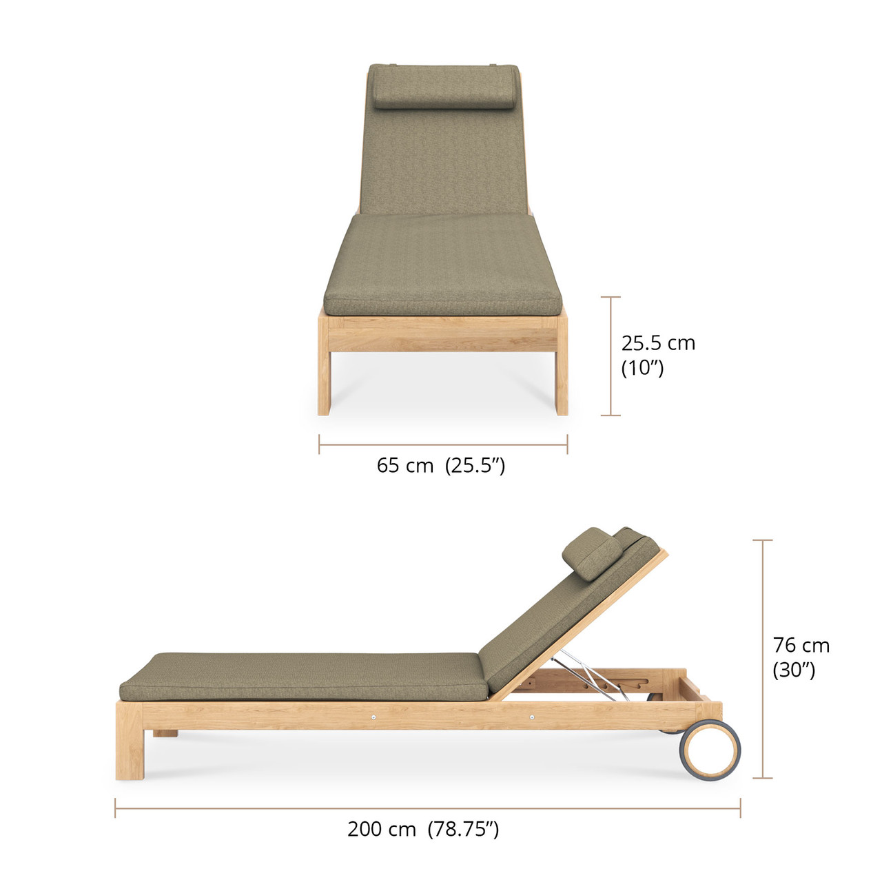 Chique Outdoor Teak Lounger