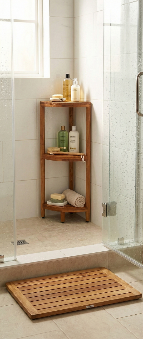 AquaTeak Spa Teak Bath & Shower Mat - Thumbnail 2