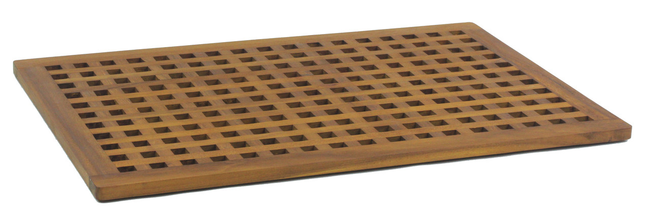 ALA TEAK Wood Grate Shower Bath Spa Waterproof Floor Mat