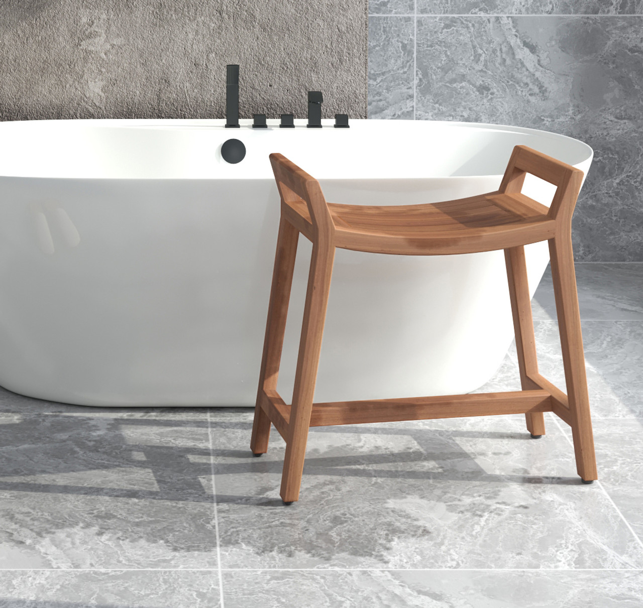 teak bathtub seat