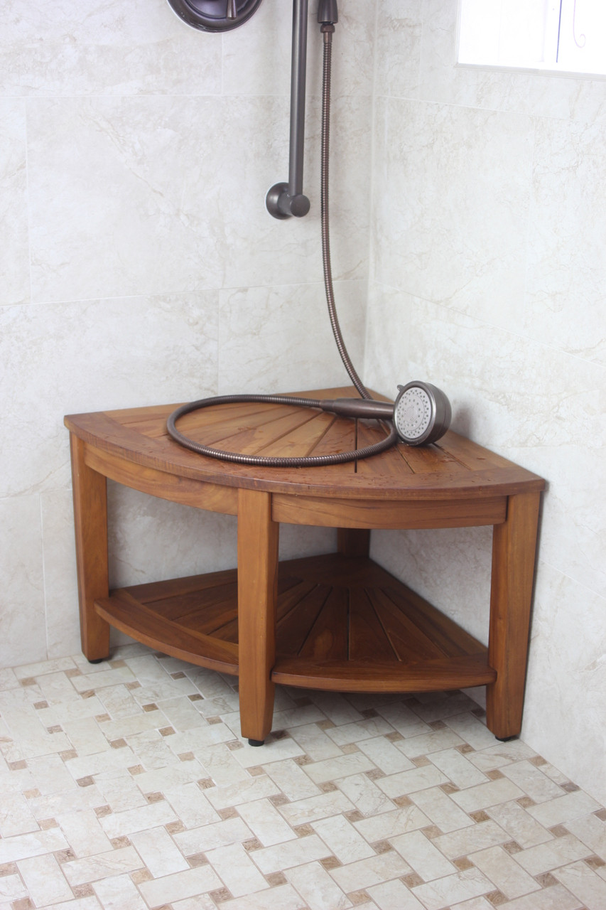 The Original Kai™ Corner Teak Bath Shelf