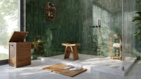 Patented Moa Oval Teak Shower Organizer