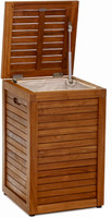 The Original Spa Medium Size Teak Laundry or Storage Hamper thumbnail