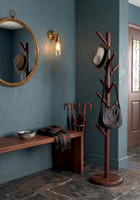 Manada Teak Coat Stand with Round Base