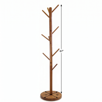 Manada Teak Coat Stand with Round Base