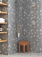 AquaTeak 13" Kai™ Angled Corner OptiAREA™ Teak Shaving & Washing Foot Rest