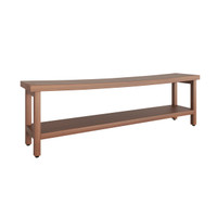 AquaTeak 60" Sumba Manor Teak Shower Bench with Shelf