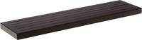 36" Moa Mocha-Shield Teak Flat Wall Shelf