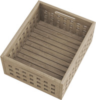 7" Grate Mist-Shield Medium Size Teak Storage Bin