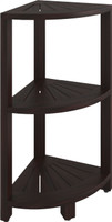 Kai-Petite Mocha-Shield Small Three-Tier Teak Corner Bath Shelf