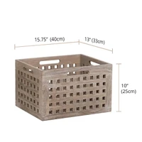 10" Grate Mist-Shield Large Size Teak Storage Bin