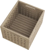 10" Grate Mist-Shield Large Size Teak Storage Bin