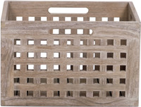 The 10" Grate-Mist™ Large Size Teak Storage Bin