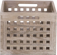 The 10" Grate-Mist™ Large Size Teak Storage Bin