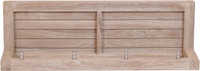 30" Moa Mist-Shield Teak Wall Shelf with Hooks