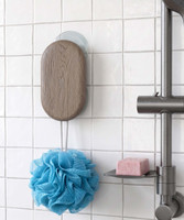 Moa Mist-Shield Teak Shower Suction Holder