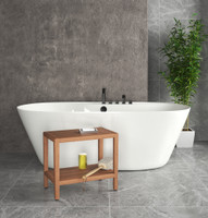 The 24" Spa-Bjön™ Teak Side Table & Shelf.