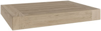 12" Moa Mist-Shield Floating Teak Wall Shelf