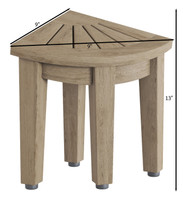 Patented Kai Mist-Shield Angled Corner Teak Shaving & Washing Foot Rest