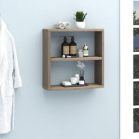 AquaTeak Manada-Mist Backless Wall Mounted Storage Cabinet