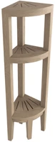 Kai Mist-Shield Teak Corner Bath Stand with Angled Shaving & Washing Foot Rest