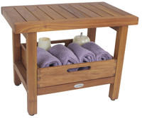 AquaTeak The Original Moa Teak Bench Large Storage Tray