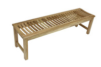 AquaTeak 60" Aqua Stratus Solid Teak Indoor Outdoor Bench or Shower Stool