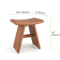 18" Asia-Bjon Slatted Teak Shower Bench