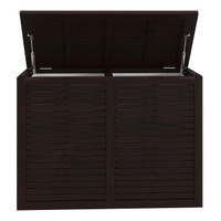 AquaTeak Spa Mocha-Shield Large-Size Double Teak Laundry or Storage Hamper
